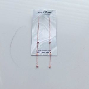 La Meno Rose Gold Dangles